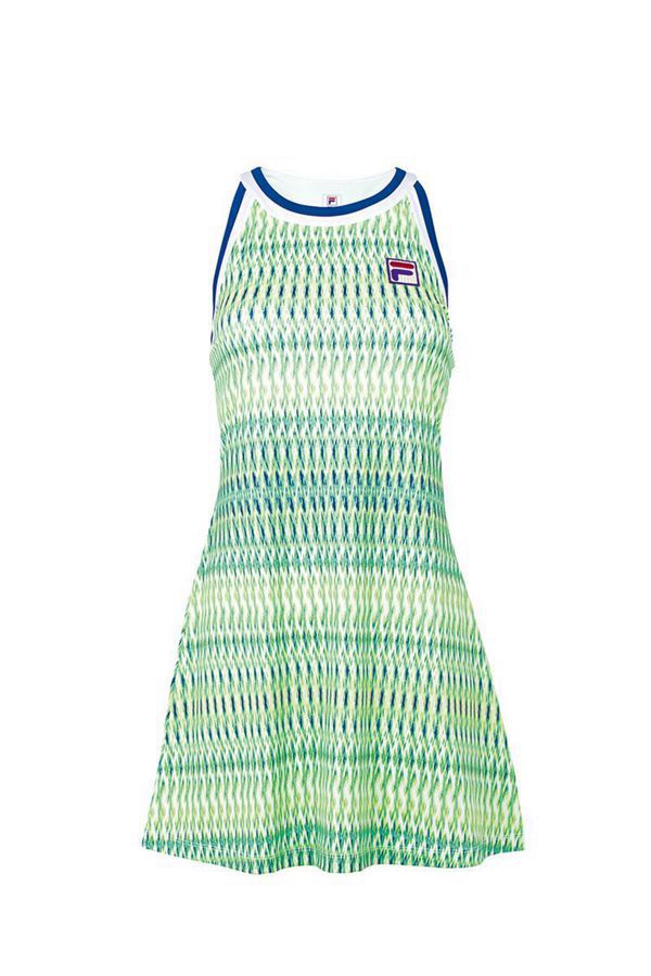 Vestidos Fila Mujer Verde / Azules / Blancas - Acqua Sole Halter - España 053729RSB